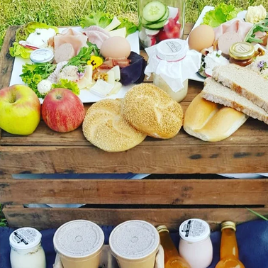 Picnic Breakfast Pleasure Nature Kaskögerlweg Pastry Cheese Meat Eggs Drinks Time Pleasure Culinary