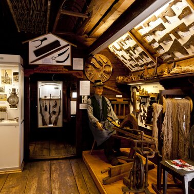 Ausstellungsraum im Freilichtmuseum Trautmannsdorf