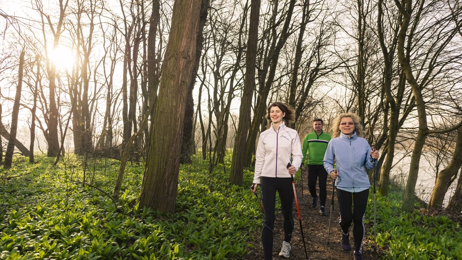 Damen wandern durch die Murauen in Bad Radkersburg im Thermen- & Vulkanland Steiermark | © Tourismusverband Thermen- & Vulkanland | pixelmaker.at