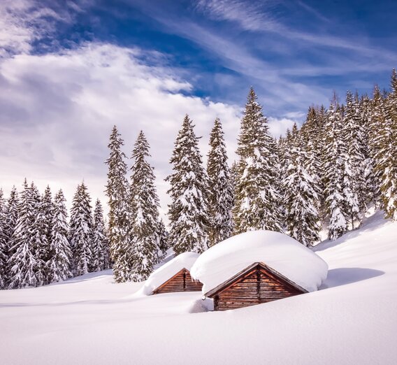 verschneite Viehbergalm | © photo-austria / Christoph Huber | Christoph HUBER | © photo-austria / Christoph Huber