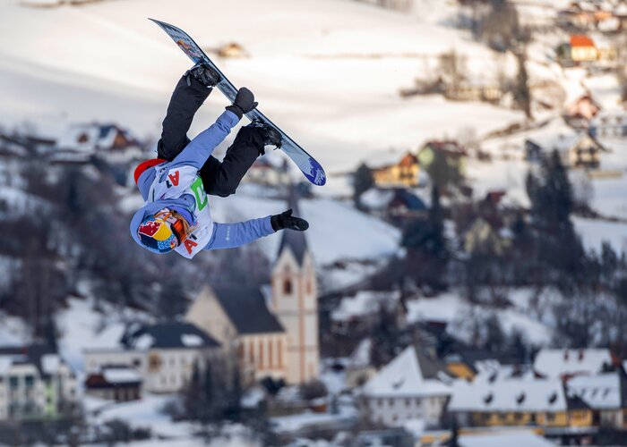 Anna Gasser beim Big Air am Kreischberg | © Jörg Mitter | JOERG MITTER