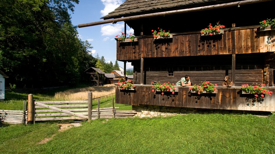 Typisches altes Haus im Österreichischen Freilichtmuseum in Stübing