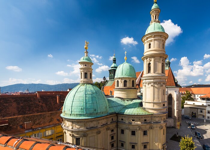 Mausoleum und der Grazer Dom | © Graz Tourismus | Harry Schiffer