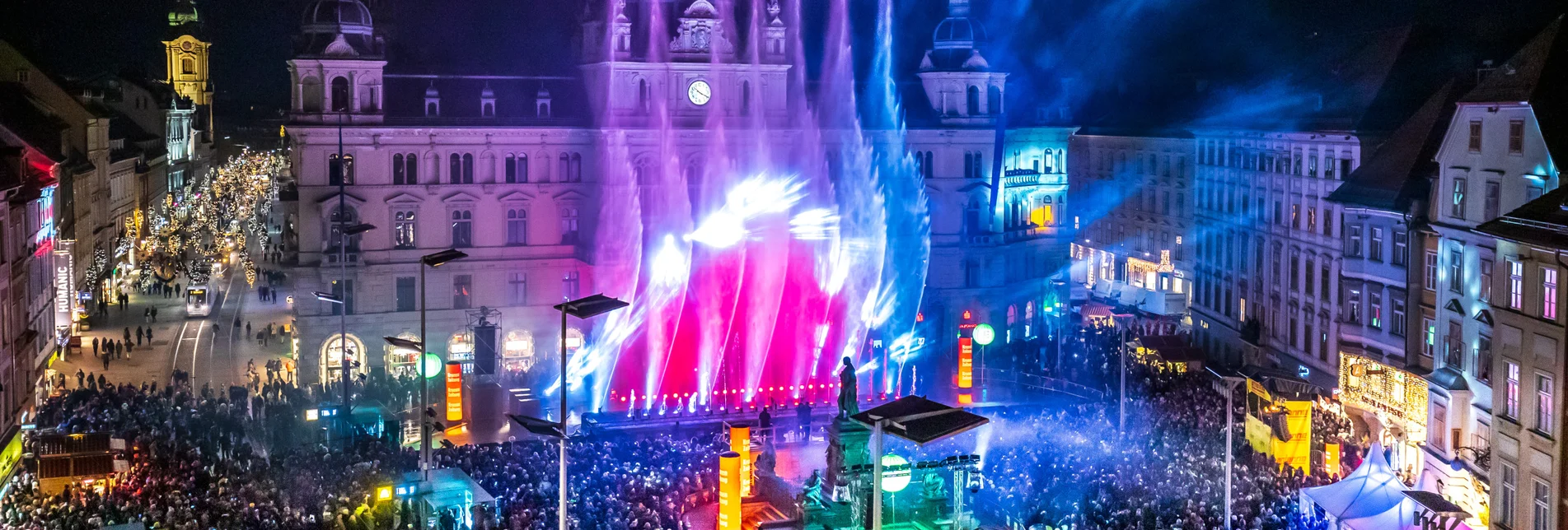 Silvesterspektakel mit Uhrturm | © ivents | Erwin Scheriau