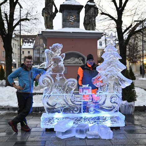 Ice carving in Knittelfeld | © Erlebnisregion Murtal | Anita Fössl