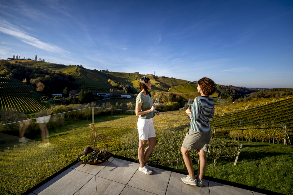 Weine und Landschaft trinken: Weinschmiede 18, Gamlitz | © STG | Tom Lamm