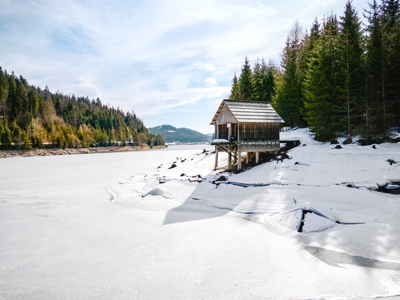 Stausee Soboth im Winter