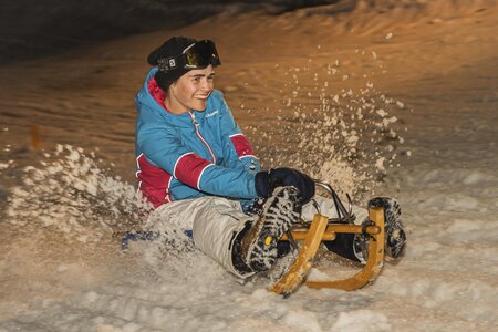 Night Tobogganing, Tauplitz, Rapid Descent into the Valley | © Melanie Fritz