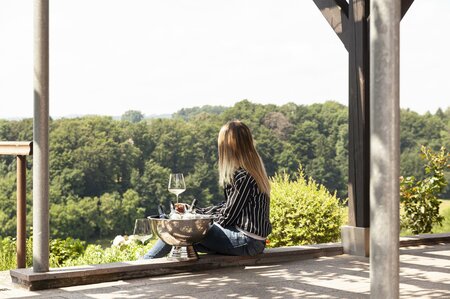 Weine verkosten und die Aussicht genießen | © Margit Steidl