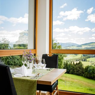 Sitzplatz mit Aussicht im Almblick_Oststeiermark | © Karl Schrotter