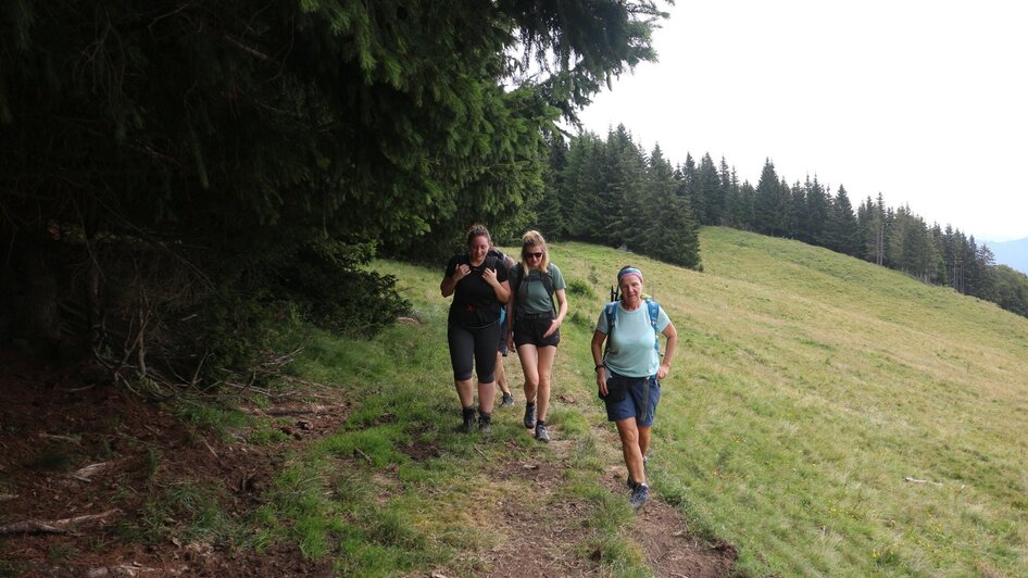 Wandergruppe entlang des Weges | © H. Kaltschmidt