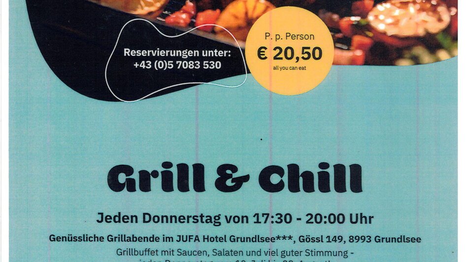 Grill & Chill, Grundlsee, JUFA | © JUFA Hotel Grundlsee