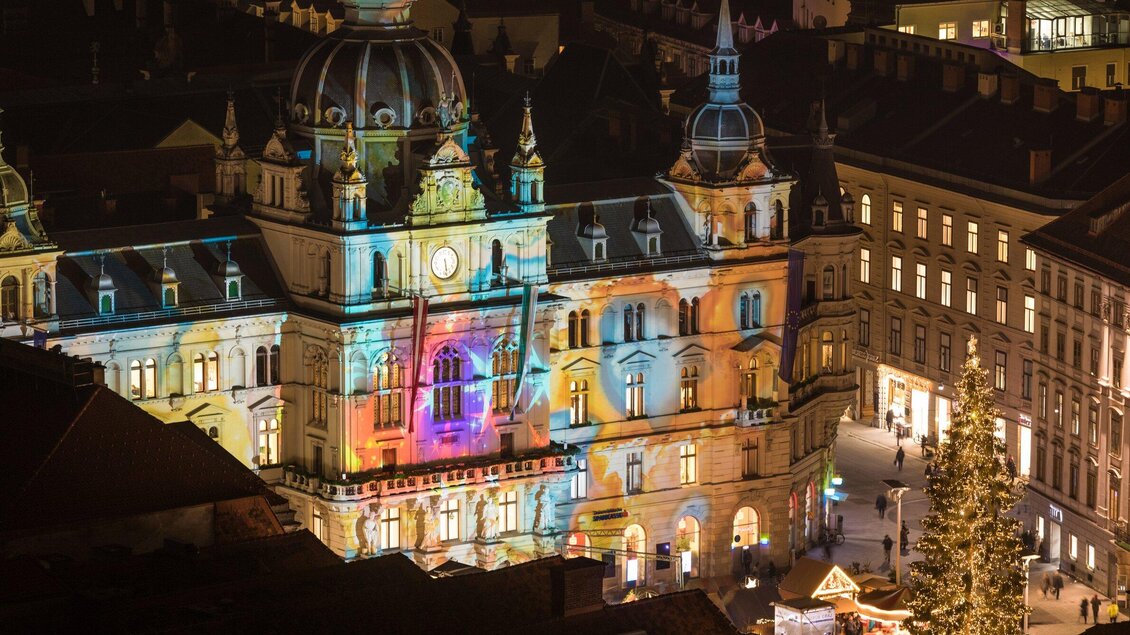 Adventkalender - Rathausprojektion | © Graz Tourismus - Harry Schiffer