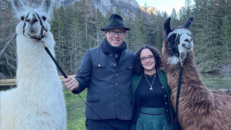 Familie mit Lamas | Sternenglueckfotografie | © Alpakas und Lama zum Grünen See Familie mit Lamas | © Alpakas und Lama zum Grünen See