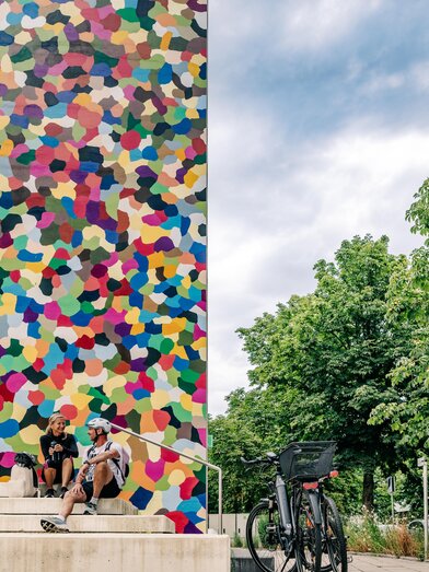 The most colorful church tower in the world in Feldbach
