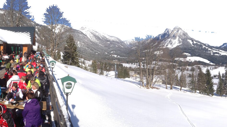 Pfannerhütte, Panoramabild im Winter, Tauplitz | © Mario Seebacher