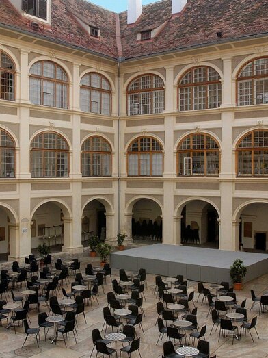 Innenhof Lesliehof Joanneumsviertel | © Universalmuseum Joanneum | © Universalmuseum Joanneum