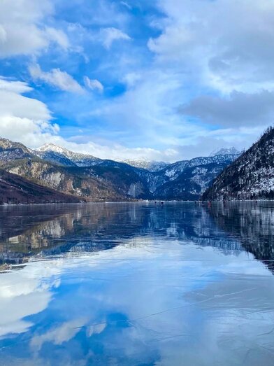 Grundlsee, frozen towards Gößl | © Bettina Scheck | Bettina Scheck | © Bettina Scheck
