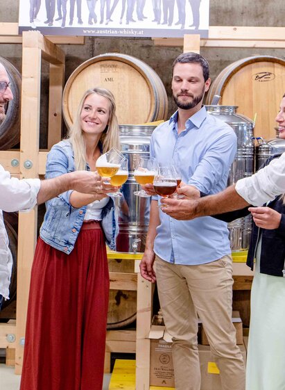 Lava Bräu-Verkostung in der Brauerei Lava Bräu | Manuel Flor | © Lava Bräu
