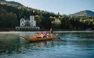 Breakfast on a boat Grundlsee