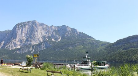 Schifffahrt, Altaussee, Trisselwand mit Schiff | © Viola Lechner | Viola Lechner | © Viola Lechner