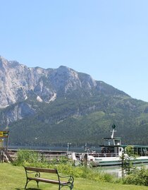 Schifffahrt, Altaussee, Trisselwand with ship | © Viola Lechner | Viola Lechner | © Viola Lechner