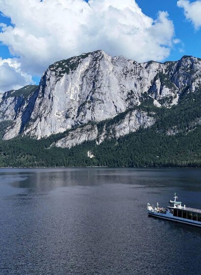 Boat trip, Altaussee, boat with Trisselwand | Altaussee Schifffahrt | © Altaussee Schifffahrt