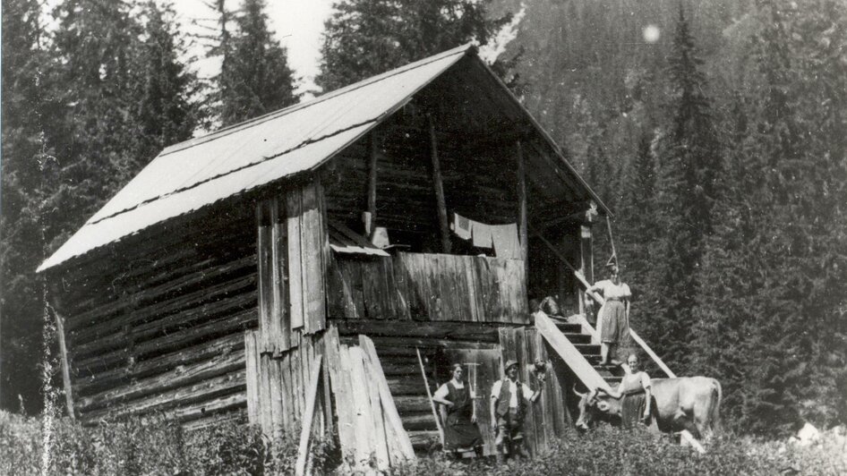 Heißhütte Teltschenalm 1930er Jahre