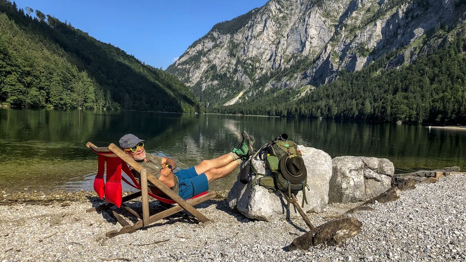 Rast am Leopoldsteinersee