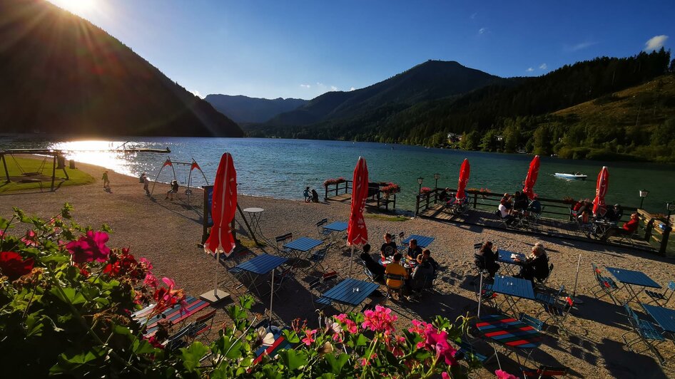 Gastgarten beim Strandbuffet | © TV Hochsteiermark / Brigitte Digruber