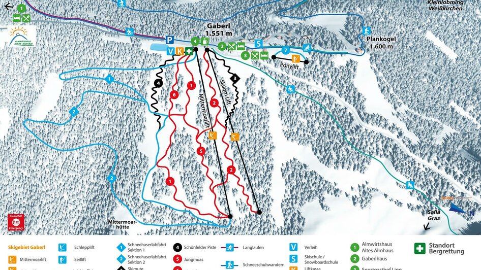 Pistenplan | © Gaberl Schilifte