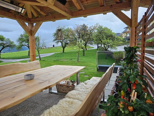 Überdachte Terrasse_Ferienwohung Menthof