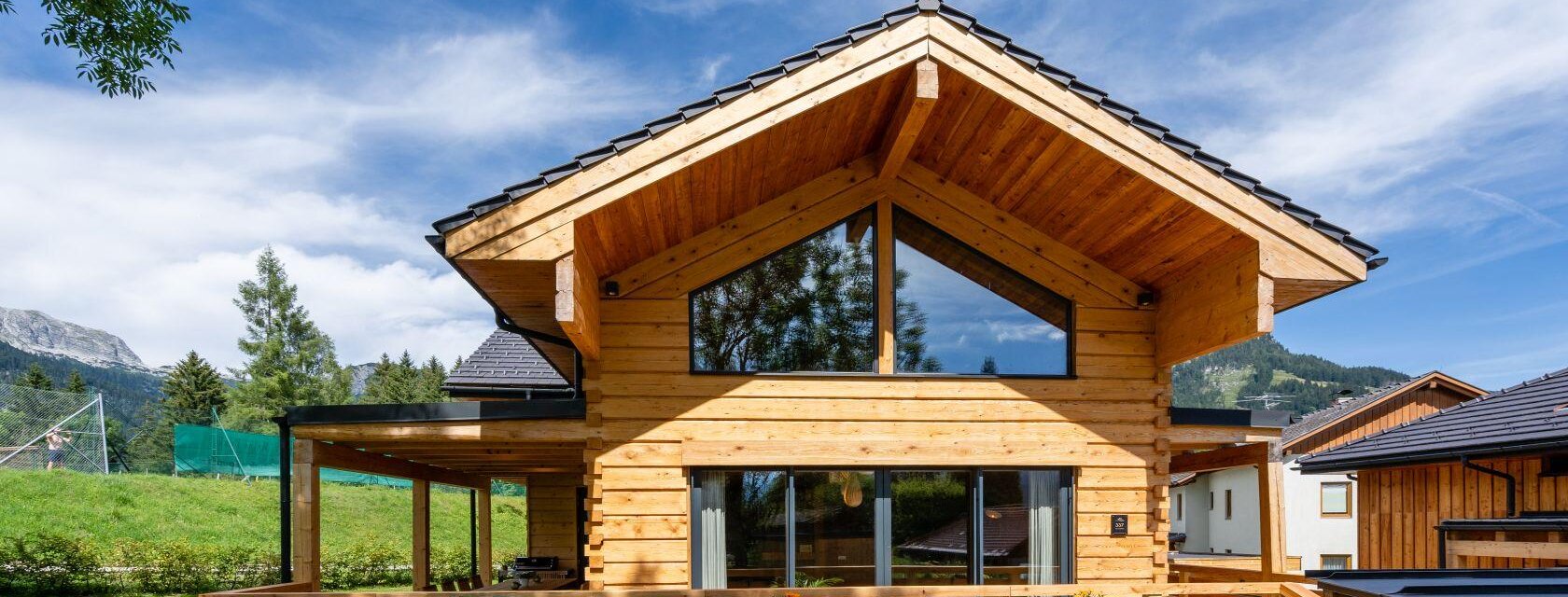 Holzchalet, Tauplitz, Westansicht