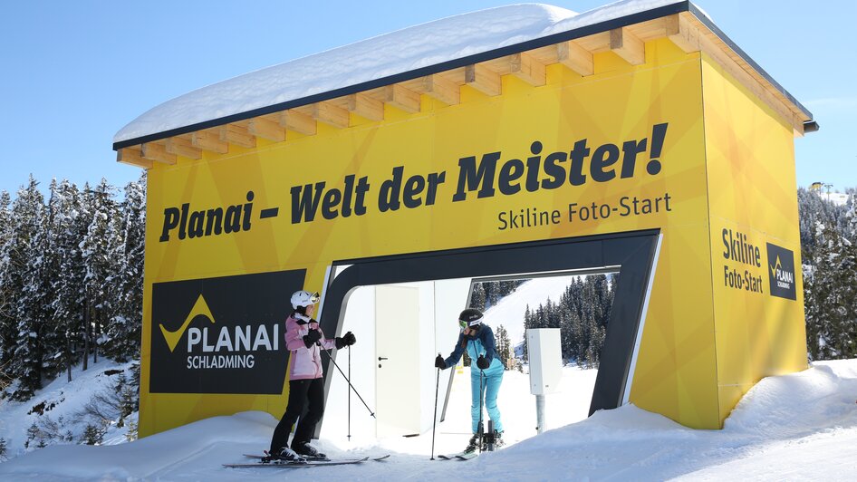 Skiline Foto-Start bei der Lärchkogel Bergstation